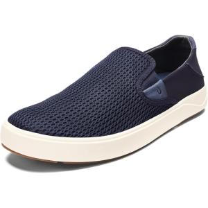 OLUKAI Lae’ahi Men’s Slip On Shoes, Versatile & Casual Everyday Sneaker, Lightweight & Breathable Mesh, All-Day Wear & Comfort(Blue Depth/Blue Depth)