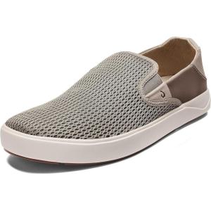 OLUKAI Lae’ahi Men’s Slip On Shoes, Versatile & Casual Everyday Sneaker, Lightweight & Breathable Mesh, All-Day Wear & Comfort(Clay/Clay)