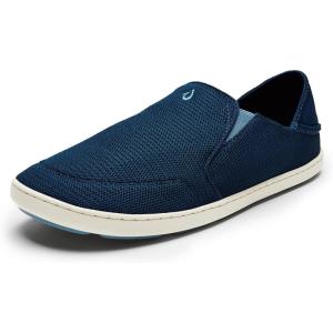 OLUKAI Nohea Mesh Men’s Slip On Sneakers, Lightweight & Breathable Shoes for Everyday Wear, All-Weather & Enhanced Traction(Moonlit Ocean/Blissful Blue)