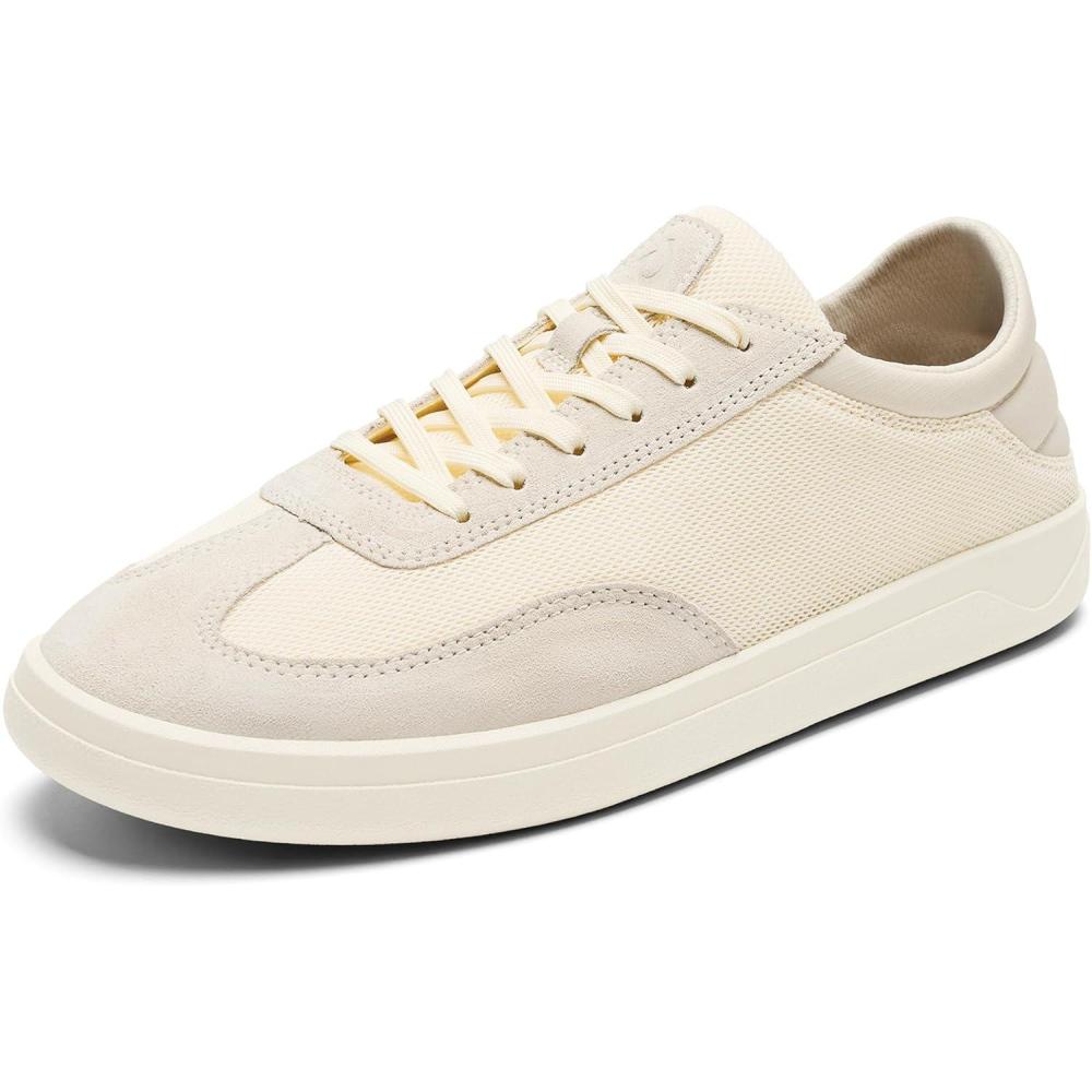 imageOLUKAI Punini Mens Everyday Sneaker Classic LaceUp Design ampamp Countoured Footbed Comfort Fit ampamp Wet Grip Rubber Soles Durable ampamp SupportiveWhite SandWhite Sand