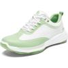 OLUKAI Makena Women’s Golf Shoes, Superior Performance & Tour Professional Tested, High Cushioning & Support, All-Day Comfort(Bright White/Mint)