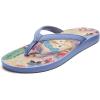OLUKAI Puawe Women’s Beach Sandal, Water-Friendly Flip-Flop Slides, All-Day Wear & Ultra-Soft Comfort Fit(Cloud Blue/Flower)