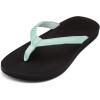 OLUKAI Puawe Women’s Beach Sandal, Water-Friendly Flip-Flop Slides, All-Day Wear & Ultra-Soft Comfort Fit(Sea Glass/Black)