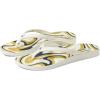 OLUKAI Puawe Women’s Beach Sandal, Water-Friendly Flip-Flop Slides, All-Day Wear & Ultra-Soft Comfort Fit(White Sand/Swirl)