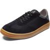 OLUKAI Punini Men’s Everyday Sneaker, Classic Lace-Up Design & Countoured Footbed, Comfort Fit & Wet Grip Rubber Soles, Durable & Supportive(Black/Dk Shadow)