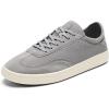 OLUKAI Punini Men’s Everyday Sneaker, Classic Lace-Up Design & Countoured Footbed, Comfort Fit & Wet Grip Rubber Soles, Durable & Supportive(Ash/Ash)