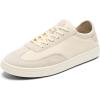 OLUKAI Punini Men’s Everyday Sneaker, Classic Lace-Up Design & Countoured Footbed, Comfort Fit & Wet Grip Rubber Soles, Durable & Supportive(White Sand/White Sand)