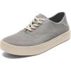 OLUKAI Tradewind Men’s Everyday Sneaker, Lightweight Canvas & Classic Lace-Up Design, All-Day Comfort & Support(Cooler Grey/Cooler Grey)