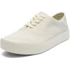 OLUKAI Tradewind Men’s Everyday Sneaker, Lightweight Canvas & Classic Lace-Up Design, All-Day Comfort & Support(Off White/Off White)
