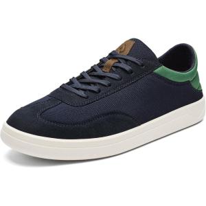 OLUKAI Punini Men’s Everyday Sneaker, Classic Lace-Up Design & Countoured Footbed, Comfort Fit & Wet Grip Rubber Soles, Durable & Supportive(Navy/Bamboo)