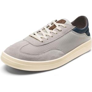 OLUKAI Punini Men’s Everyday Sneaker, Classic Lace-Up Design & Countoured Footbed, Comfort Fit & Wet Grip Rubber Soles, Durable & Supportive(Vapor/Trench Blue)