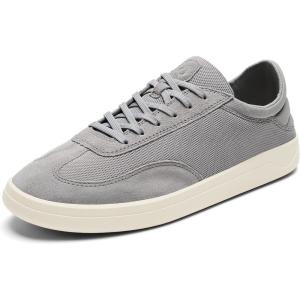 OLUKAI Punini Men’s Everyday Sneaker, Classic Lace-Up Design & Countoured Footbed, Comfort Fit & Wet Grip Rubber Soles, Durable & Supportive(Ash/Ash)