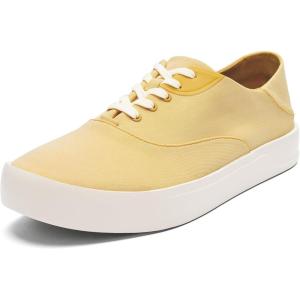 OLUKAI Tradewind Men’s Everyday Sneaker, Lightweight Canvas & Classic Lace-Up Design, All-Day Comfort & Support(Solar Glow/Solar Glow)