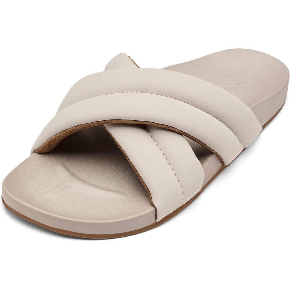 imageOLUKAI Hila Womens Beach Sandal WaterFriendly FlipFlop Slides AllDay Wear ampamp UltraSoft Comfort FitCloudyCloudy