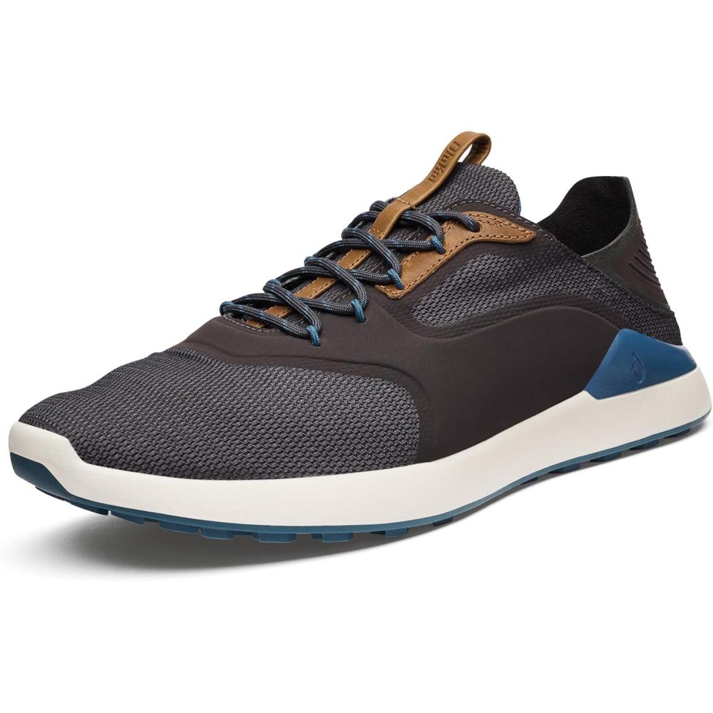 imageOLUKAI Kaanapali Mens Golf Shoes Spikeless Golf Shoes Water ampamp StainResistant Mesh Lightweight ampamp Contoured Footbed AllDay ComfortPavementVintage Blue