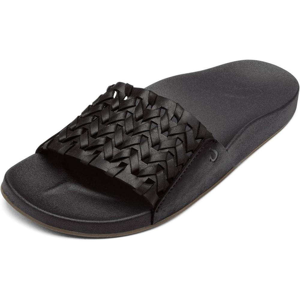 imageOLUKAI Kamola Womens Slide Sandal Everyday Stylish Shoe AllDay Wear ampamp Comfortable FitBlackBlack