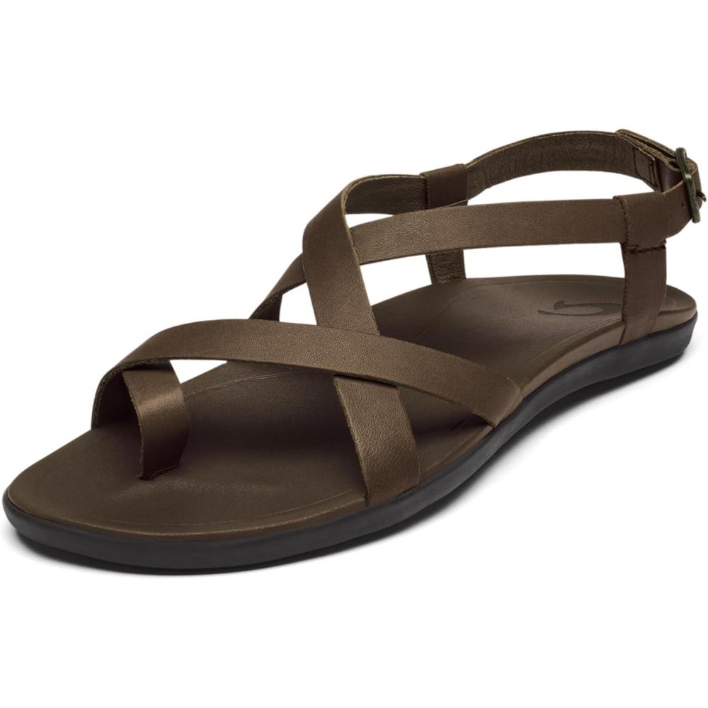 imageOLUKAI Upena Womens Strappy Beach Sandal Lightweight ampamp Durable Design Water Resistant Slides for AllDay Comfort ampamp StyleKona CoffeeKona Coffee
