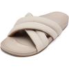 OLUKAI Hila Women’s Beach Sandal, Water-Friendly Flip-Flop Slides, All-Day Wear & Ultra-Soft Comfort Fit(Cloudy/Cloudy)
