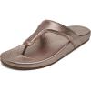 OLUKAI Kipe’a Lipi Women’s Beach Sandal, Soft Leather Flip-Flop, All-Day Wear & Ultra-Soft Comfort Fit(Bubbly/Bubbly)