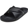 OLUKAI Kipe’a Olu Women’s Slide Sandal, Premium Leather, Relaxed & Dressy Design For Any Occasion, All-Day Comfort & Fit(Black/Black)