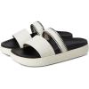 OLUKAI Kipe’a Olu Women’s Slide Sandal, Premium Leather, Relaxed & Dressy Design For Any Occasion, All-Day Comfort & Fit(White Sand/Lava Rock)