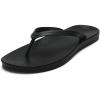 OLUKAI Lalahi Women’s Leather Beach Sandals, Casual Everyday Flip Flop, Lightweight & Supportive Arch, Clean Design & Soft Comfort(Lava Rock/Lava Rock)