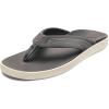 OLUKAI Leeward Men’s Beach Sandals, Quick-Dry Flip Flop Slides, Water Friendly Versatility & Wet Grip Traction, Comfort Fit & Arch Support(Graphite/Graphite)