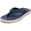 OLUKAI Leeward Men’s Beach Sandals, Quick-Dry Flip Flop Slides, Water Friendly Versatility & Wet Grip Traction, Comfort Fit & Arch Support(Navy/Navy)