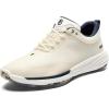 OLUKAI Makena WP Men’s Golf Shoes, Superior Performance & Tour Professional Tested, High Cushioning & Support, All-Day Comfort(White Sand/White Sand)