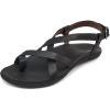 OLUKAI Upena Women’s Strappy Beach Sandal, Lightweight & Durable Design, Water Resistant Slides for All-Day Comfort & Style(Black/Black)