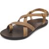 OLUKAI Upena Women’s Strappy Beach Sandal, Lightweight & Durable Design, Water Resistant Slides for All-Day Comfort & Style(Golden Sand/Golden Sand)