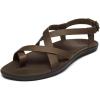 OLUKAI Upena Women’s Strappy Beach Sandal, Lightweight & Durable Design, Water Resistant Slides for All-Day Comfort & Style(Kona Coffee/Kona Coffee)