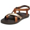 OLUKAI Upena Women’s Strappy Beach Sandal, Lightweight & Durable Design, Water Resistant Slides for All-Day Comfort & Style(Mustard/Bubbly)