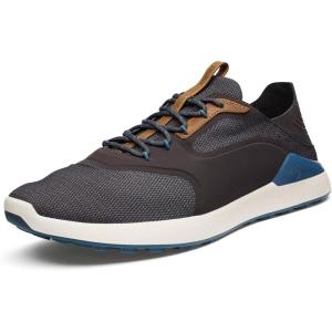 OLUKAI Ka’anapali Men’s Golf Shoes, Spikeless Golf Shoes, Water & Stain-Resistant Mesh, Lightweight & Contoured Footbed, All-Day Comfort(Pavement/Vintage Blue)