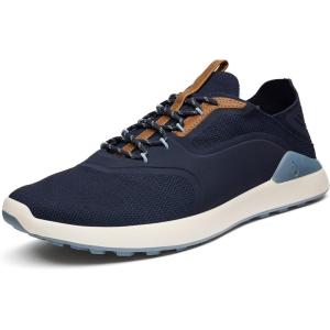OLUKAI Ka’anapali Men’s Golf Shoes, Spikeless Golf Shoes, Water & Stain-Resistant Mesh, Lightweight & Contoured Footbed, All-Day Comfort(Trench Blue/Sea Ice)