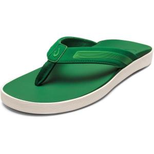 OLUKAI Leeward Men’s Beach Sandals, Quick-Dry Flip Flop Slides, Water Friendly Versatility & Wet Grip Traction, Comfort Fit & Arch Support(Bamboo/Bamboo)