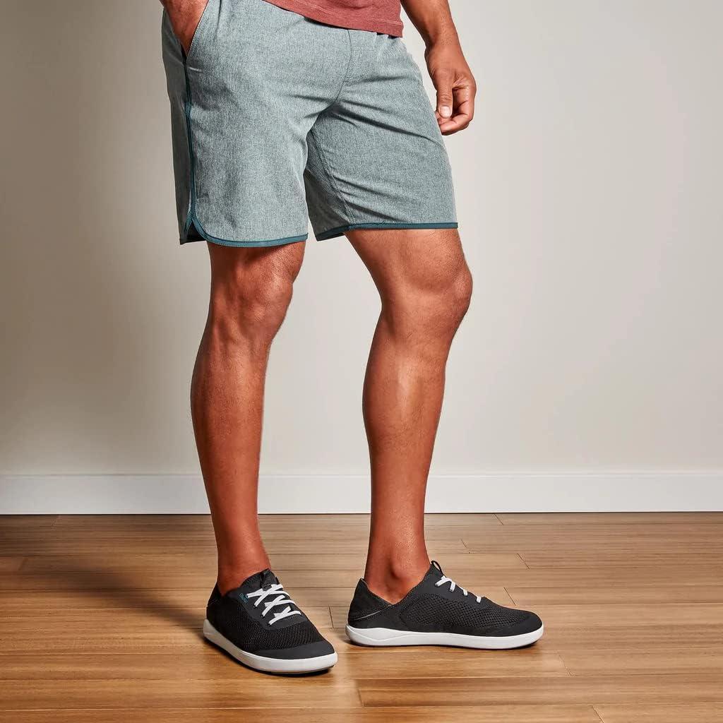 image:imageOLUKAI Ahi Mens Performance Marine Shoes WaterReady Sneakers with Customized Lacing Fit Lightweight amp Breathable Enhanced Grip amp TractionBlackBlue Coral