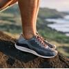 OLUKAI ‘Ahi Men’s Performance Marine Shoes, Water-Ready Sneakers with Customized Lacing Fit, Lightweight & Breathable, Enhanced Grip & Traction(Rock/Ash)