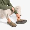 OLUKAI Moloa Slipper, Men’s Premium Leather Slip-On Shoes, Soft Genuine Shearling Lining & Gel Insert, Drop-In Heel & All-Day Comfort(Clay/Dk Java)