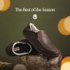 OLUKAI Moloa Slipper, Men’s Premium Leather Slip-On Shoes, Soft Genuine Shearling Lining & Gel Insert, Drop-In Heel & All-Day Comfort(Dk Wood/Dk Wood)
