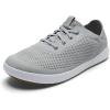OLUKAI ‘Ahi Men’s Performance Marine Shoes, Water-Ready Sneakers with Customized Lacing Fit, Lightweight & Breathable, Enhanced Grip & Traction(Cloud Grey/Ash)
