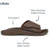 OLUKAI Nalu Slide Men’s Versatile Slide Sandals, Water-Friendly & Adjustable Straps, Lightweight & Durable, All-Day Comfort & Support(Dk Java/Dk Java)