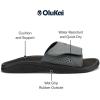 OLUKAI Nalu Slide Men’s Versatile Slide Sandals, Water-Friendly & Adjustable Straps, Lightweight & Durable, All-Day Comfort & Support(Rock/Black)