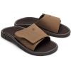 OLUKAI Nalu Slide Men’s Versatile Slide Sandals, Water-Friendly & Adjustable Straps, Lightweight & Durable, All-Day Comfort & Support(Tan/Dk Java)