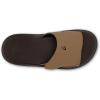 OLUKAI Nalu Slide Men’s Versatile Slide Sandals, Water-Friendly & Adjustable Straps, Lightweight & Durable, All-Day Comfort & Support(Tan/Dk Java)
