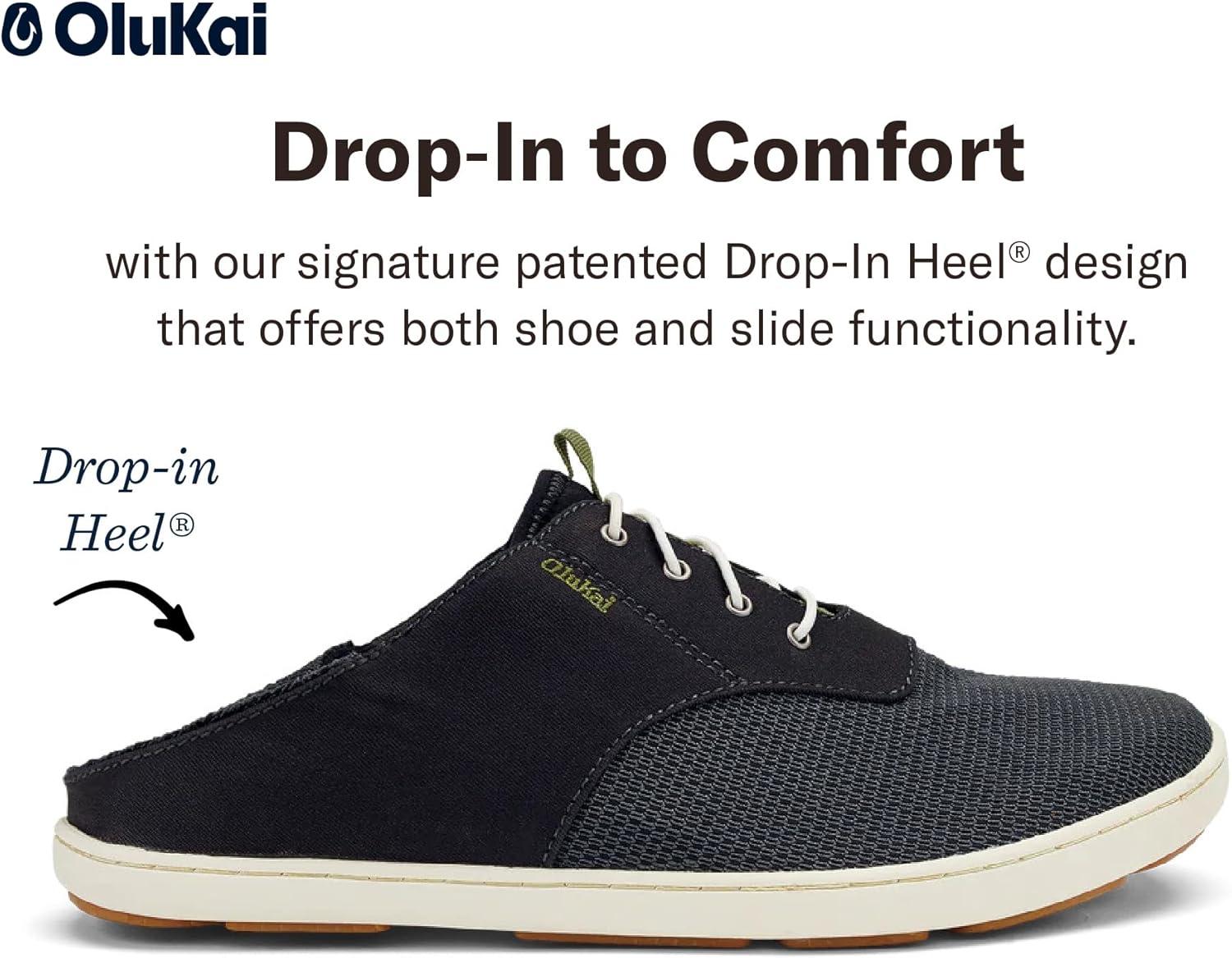image:imageOLUKAI Nohea Moku Mens No Tie Boat Shoes Breathable amp Quick Dry Mesh Effortless Design amp Barefoot Wearability AllDay Comfort amp SupportBlackBlack