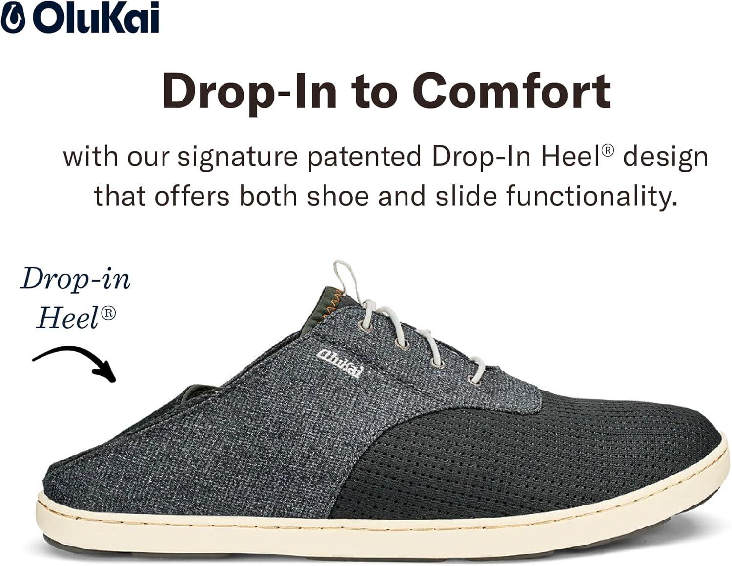 image:imageOLUKAI Nohea Moku Mens No Tie Boat Shoes Breathable amp Quick Dry Mesh Effortless Design amp Barefoot Wearability AllDay Comfort amp SupportDk ShadowDk Shadow