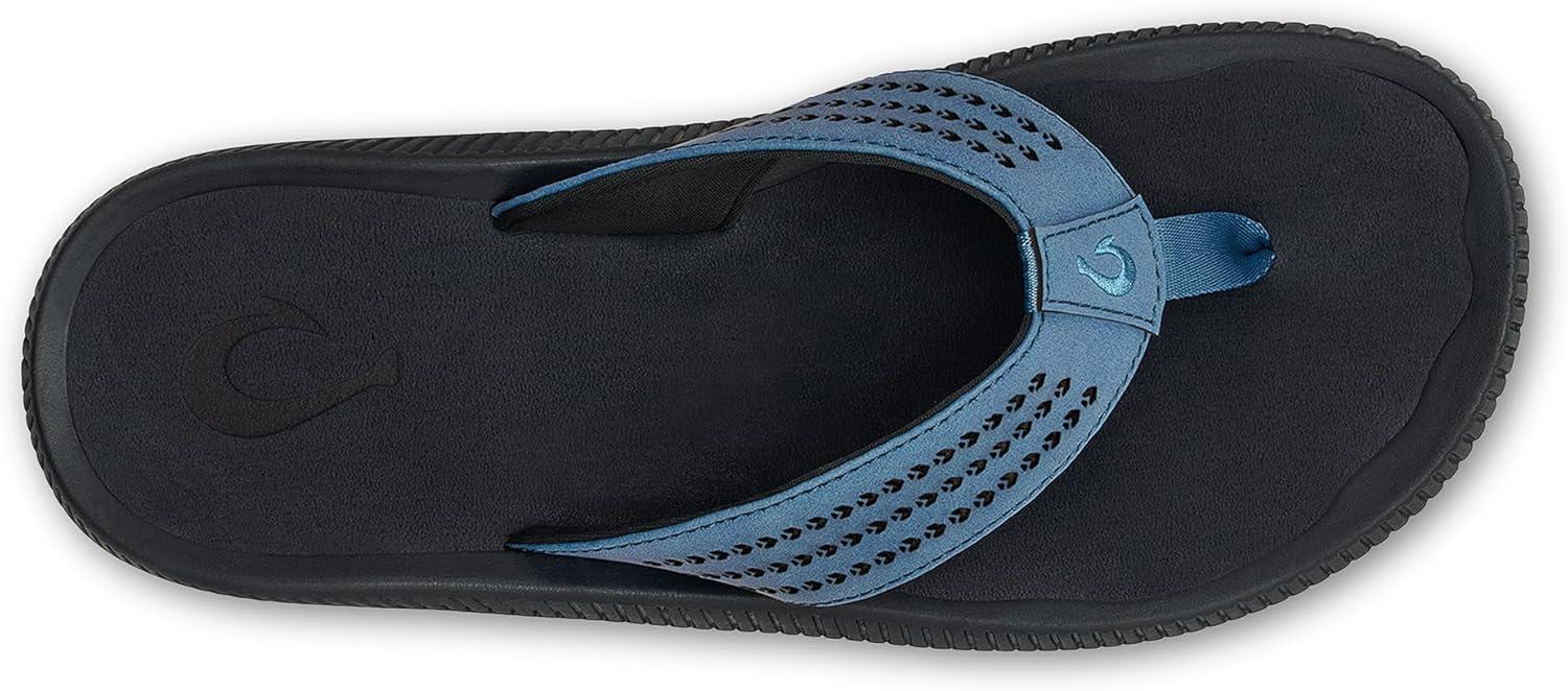 image:imageOLUKAI Ulele Mens Beach Sandals Water Resistant Flip Flops Arch Support amp Comfort Fit Lightweight amp Durable Enhanced Grip amp TractionBlue FogLava Rock