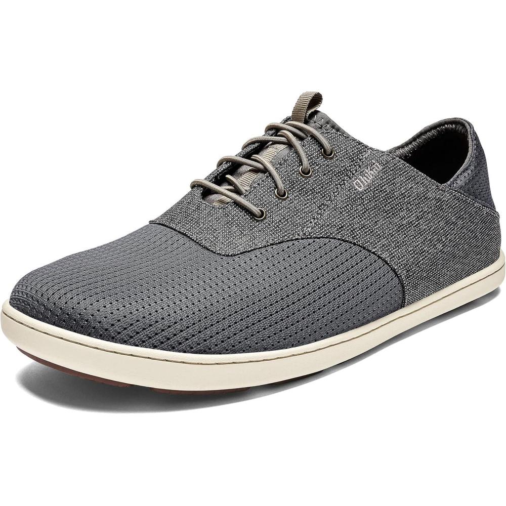 image:imageOLUKAI Nohea Moku Mens No Tie Boat Shoes Breathable amp Quick Dry Mesh Effortless Design amp Barefoot Wearability AllDay Comfort amp SupportCharcoalClay