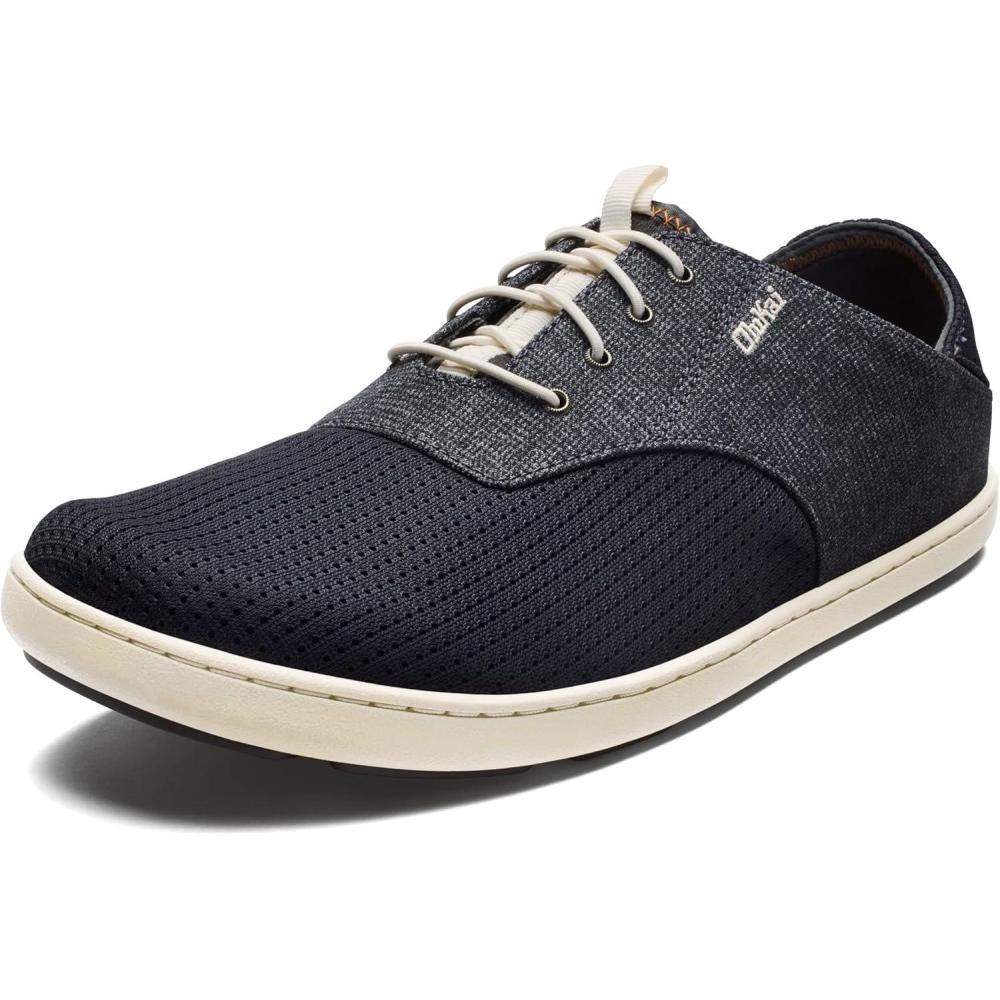 image:imageOLUKAI Nohea Moku Mens No Tie Boat Shoes Breathable amp Quick Dry Mesh Effortless Design amp Barefoot Wearability AllDay Comfort amp SupportDk ShadowDk Shadow